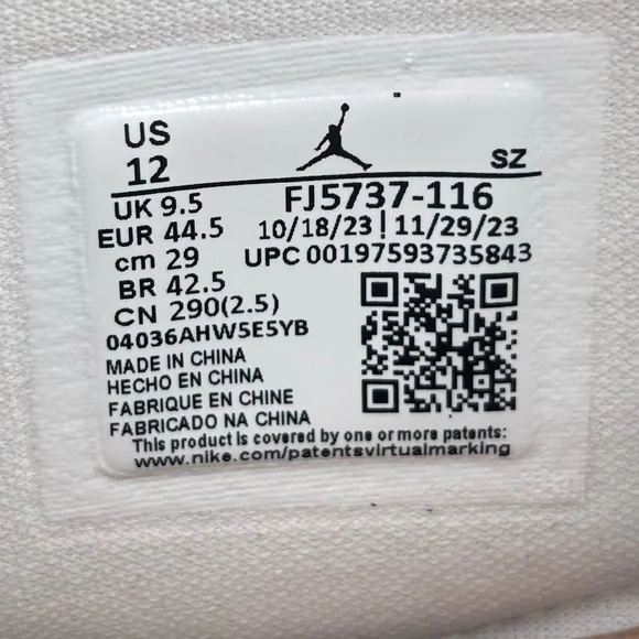 NIKE AIR JORDAN 1 Brooklyn White & Pink Sneaker Boot--NEW--12 - Picture 12 of 14